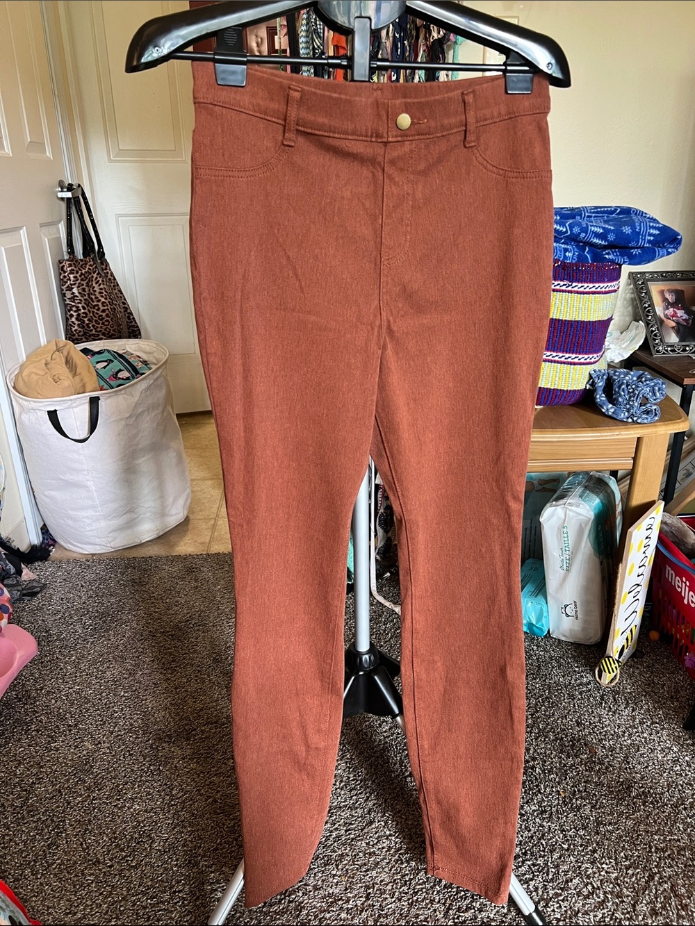 Time and Tru Women's Skinny Pants in Rust